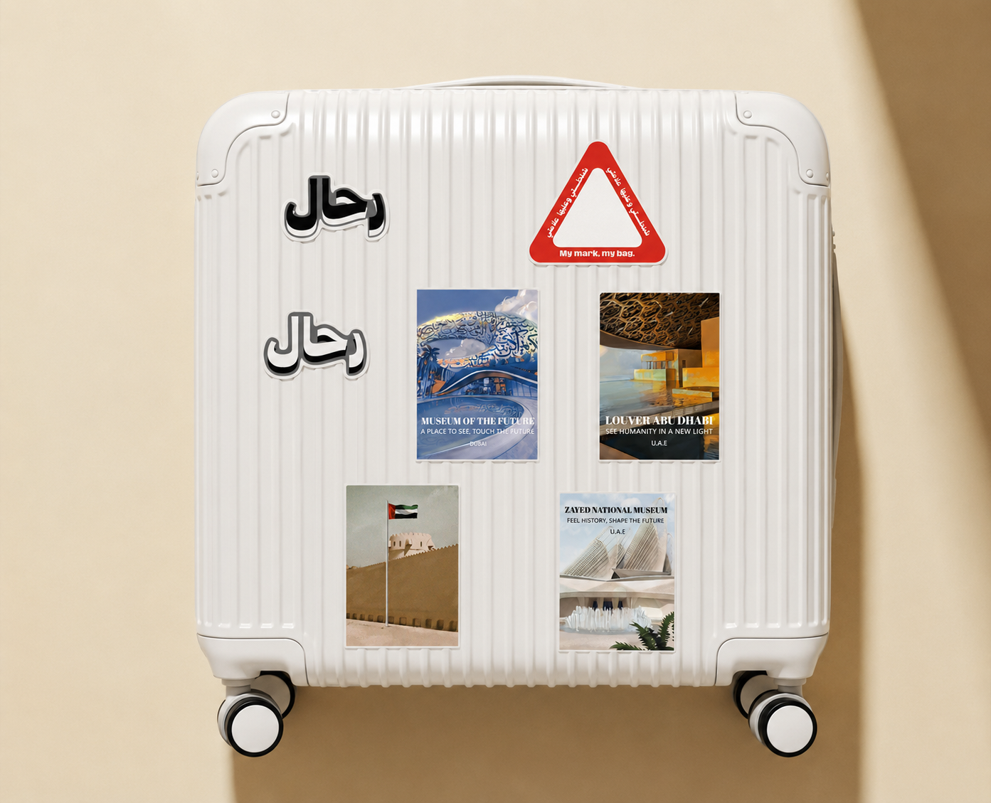 Travel landmark stickers for your luggage
